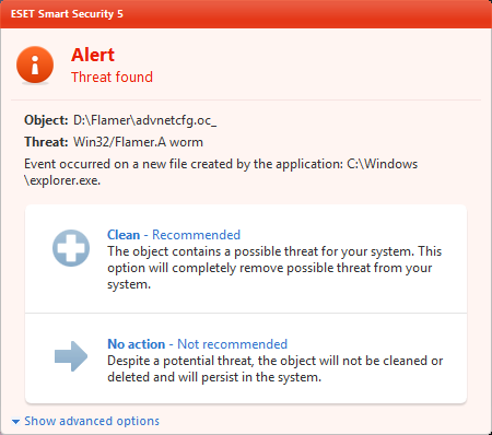 ESS Detection of Flamer.A