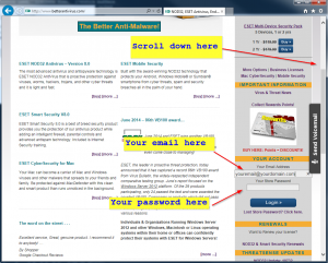 Login from the Home Page of our website